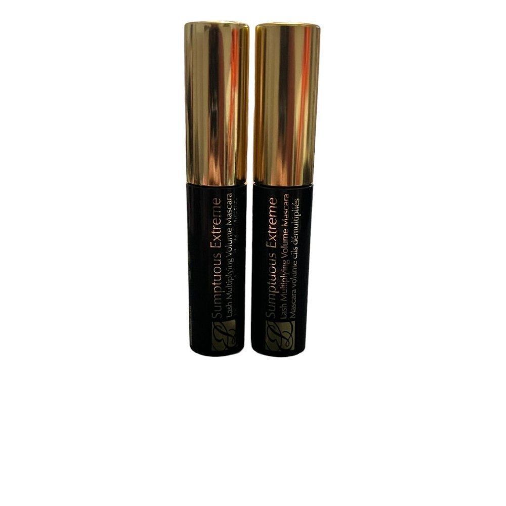 2 Estee Lauder Sumptuous Extreme Lash Mascara 01 Extreme BLACK .1oz